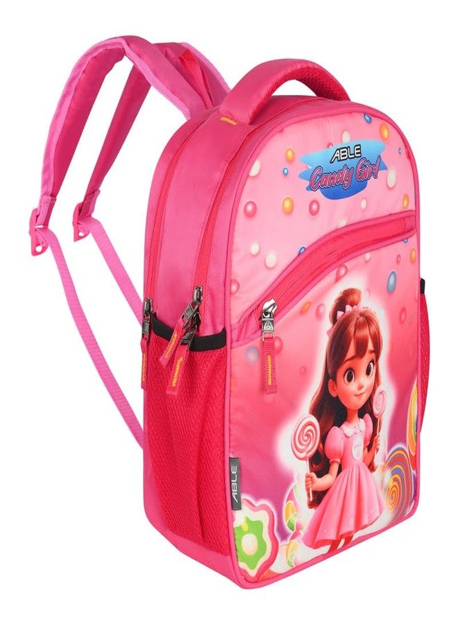ABLE Candy Girl Printed 20L School Bag for Kids.Ideal Bags for Age Group : 5-10 yrs,Purple - Image 2
